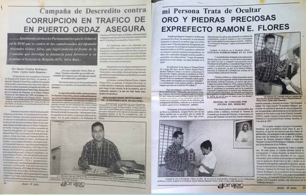 Entrevista del diario El Jornalero a Ramón Flores Carrillo en 1999 durante su detención en la Dirección de Inteligencia Militar