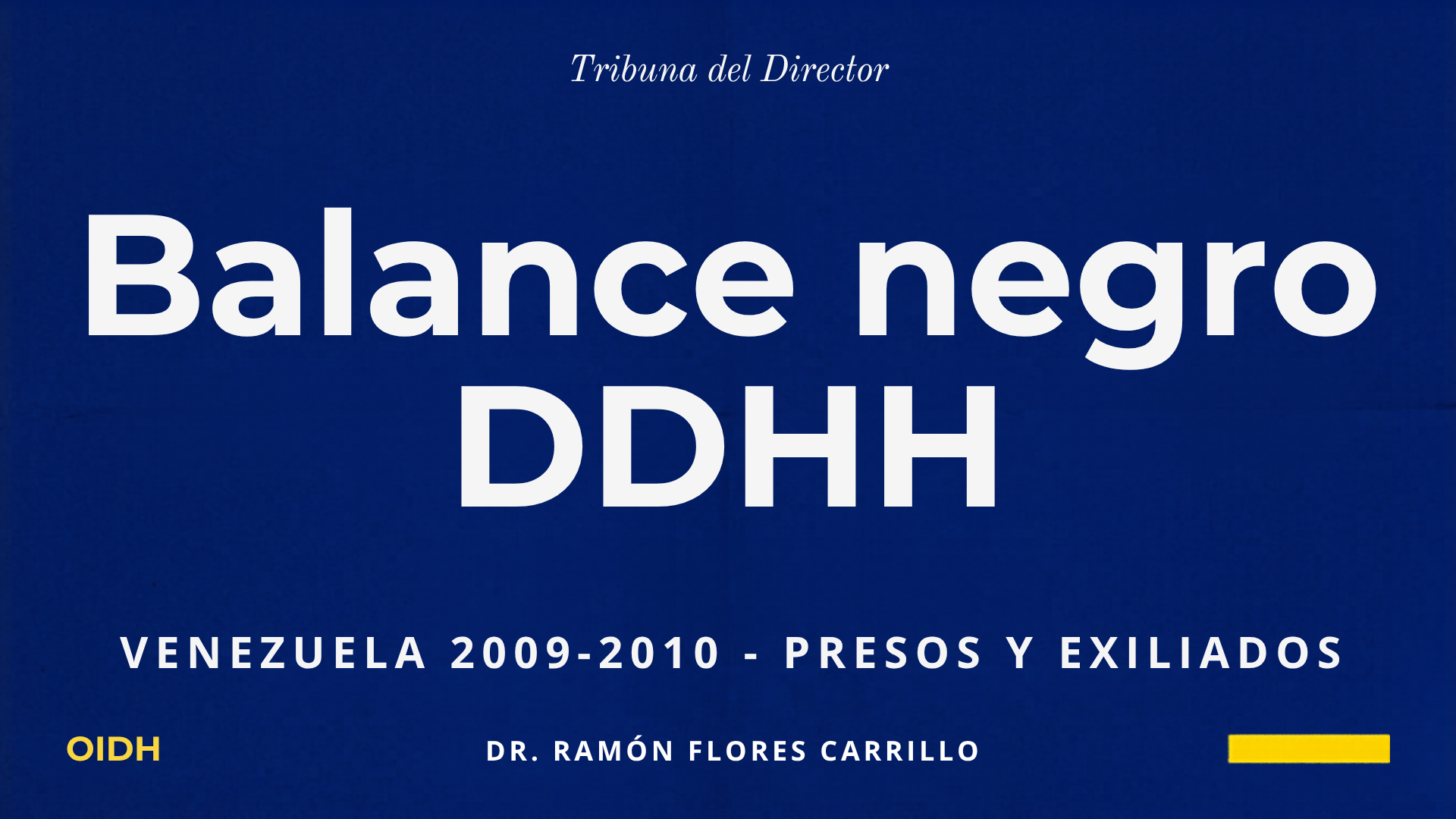 Balance negro DDHH