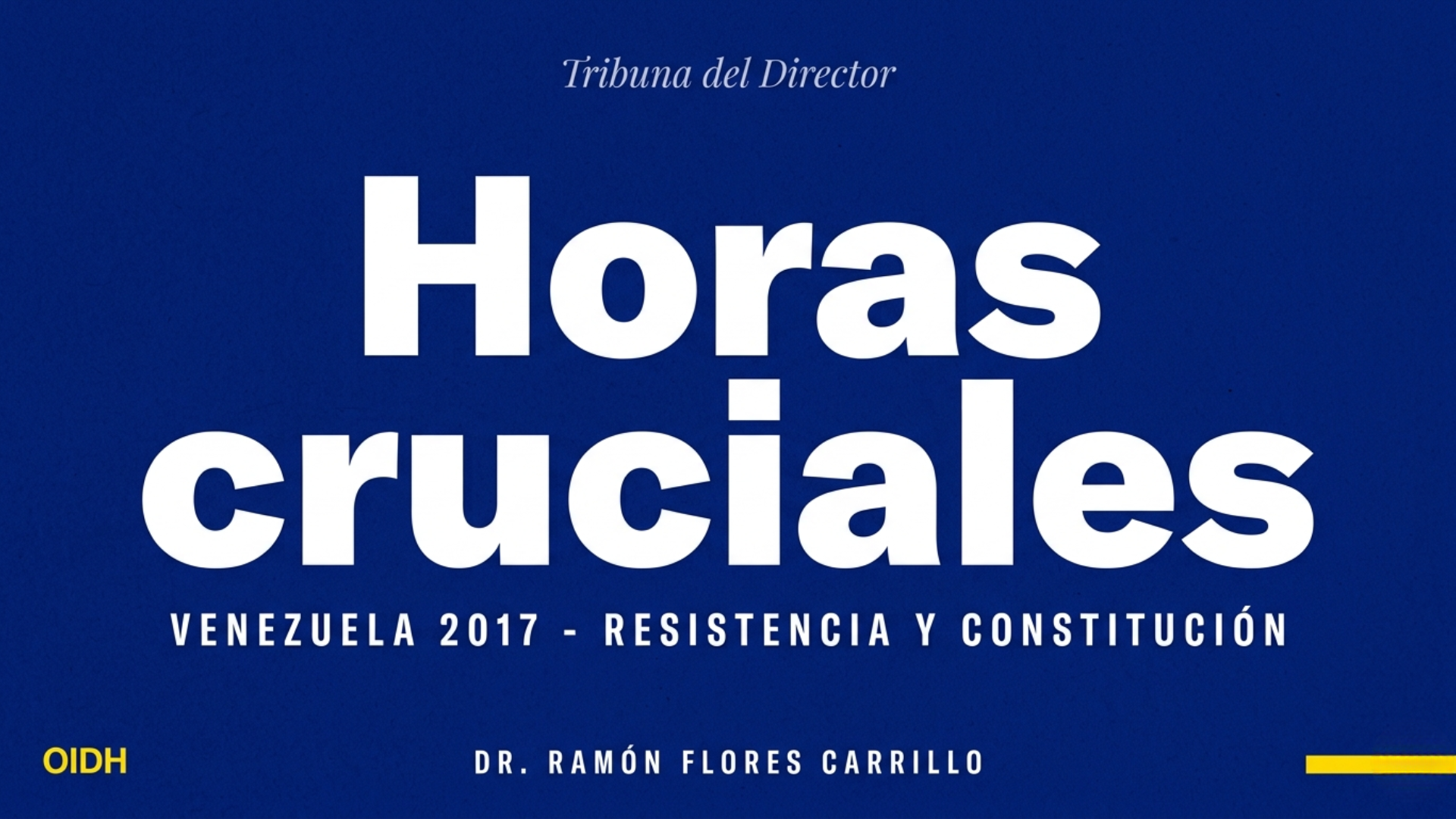 Horas cruciales